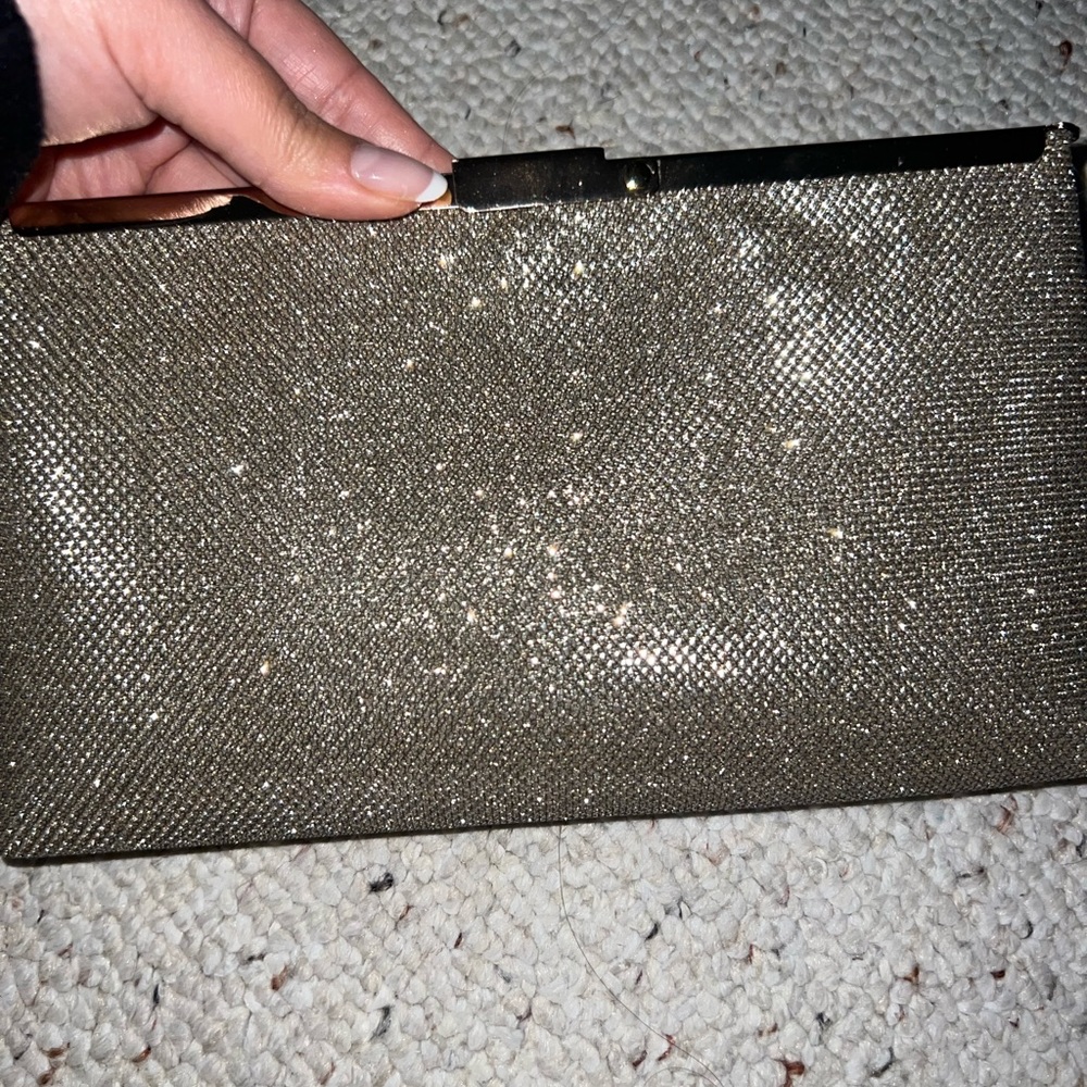 Cute sparkly metallic clutch brand new